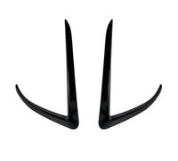Becquet latéral de Voiture pour Tesla pour modèle 3 Y 2 pièces Garniture pour Avant de Voiture lumière sourcil pour Vent Pare-Chocs Couverture Autocollant ABS feu(Glossy Black Model 3)