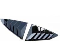 Becquet Latéral Pour Tesla Pour Modèle 3 Garniture Persienne Fenêtre Latérale Arrière Décoration En Quart Triangle Style Sport(Glossy Black)