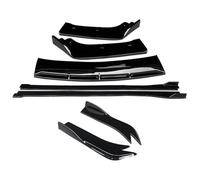 Becquet Lèvre Avant pour S5 2017-2019 Séparateurs Pare-Chocs Avant Kit Carrosserie À Lèvres Extensions Jupes Angle D'enveloppe Arrière Ailerons Requin Marche Latérale(Gloss Black)