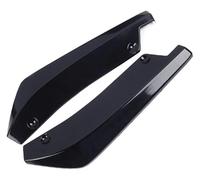 Becquet Pare-Chocs Avant Bande Arrière Voiture Diffuseur Lèvre Séparateur Contre Rayures Ailerons Fibre Carbone Extension Jupe Latérale Voiture Jupes Latérales(Pure Black)