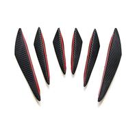 Becquet Toit Lot 4 Ou 6 Diffuseurs Universels pour Pare-Choc Avant Ailerons Carrosserie Aileron Voiture Décoration Tuning(Carbon Fiber 6pcs)