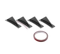 Becquets Arrière 4 Pièces Universel Auto Garniture Arrière Spoiler Arc Pare-Chocs Lèvre Diffuseur Ailerons Requin Menton Protecteur Garde Couverture(4pcs Arc Carbon)