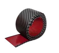 Becquets arrière Autocollant de Protection pour seuil portière Voiture, Anti-Rayures en Fibre Carbone Noire pour et Coffre Aileron arrière Voiture(7cmX1m)