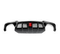 Becquets Arrière pour BMW série 5 F10 Pare-Chocs 2010 2011 2012 2013 2014 2015 2016 diffuseur arrière Aspect Carbone avec lumière LED Becquet De Toit(Look de Carbone)