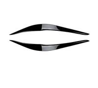 Becquets Avant Autocollants 3D ABS Phares De Voiture Sourcils Et Paupières pour BMW pour Série 2 F22 F23 220i 228i 230i pour M235i pour M240i 2015-2019 Auto Becquets Avant(Noir Brillant)