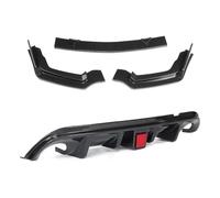 Becquets Avant Pare-Chocs Voiture pour Q50 Standard/Sports Version 2014-2017 Spoilers Ensemble Lèvres Pare-Chocs Avant + Arrière Diffuseur Tablier Protection avec Feu Stop(H)