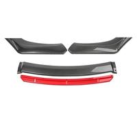 Becquets Avant Pare-Chocs Voiture pour VW pour Jetta MK6 Spoilers Avant De Voiture 4PCS Spoiler Latéral Diffuseur Kit Corps Couverture Protections Accessoires Lèvre(Carbon Look Red)