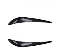 Becquets Avant pour BMW pour X3 F25 X4 F26 2014-2017 Phare Avant Sourcil Paupière Lampe Lumière Sourcils Autocollant par ABS Noir Brillant Auto Becquets Avant(Look de Carbone)