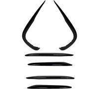 Becquets Avant Voiture pour Mercedes E Class W213 S213 E200 E220 E300 E350 E400 E43 2016-2020 Lèvre Kits Pare Chocs Aileron Remplacement Couteau À Vent Prise d'air,Carbon Look Set