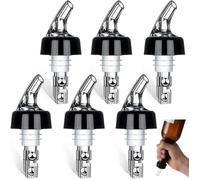 Becs à Liqueur, 6 pcs Bec Verseur Alcool Auto-Pour 3 vec Bille becs verseur Anti-Goutte Transparent Plastique Portionneurs doseur