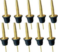 Becs verseurs pour bouteilles en acier inoxydable doré - lot de 10