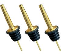 Becs verseurs pour bouteilles en acier inoxydable doré - Set de 3
