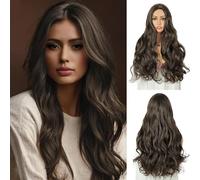 Becus Brown Wigs for Women 24inch Brown Curly Wig Synthetic Hair Wig Heat Resistant Synthetic Wigs for Daily Use Party (Curly Brown)