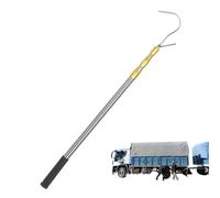 Bed Buddy Truck Tool magnétique Truck Bed Reach Tool - Pince télescopique en acier inoxydable | Barre de traction télescopique multifonctionnelle, crochet de barre de toit, crochet de bâche de camion