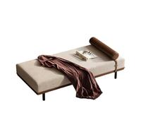 Bed End Bench with Cylindrical Pillow - Modern Accent Seat for Bedroom, Living Room, Entryway Sturdy Solid Wood Legs, Breathable Fabric(B,180x60x42cm)