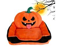 Bed for Cats Halloween Pumpkinf Shaped Fall fPlush Soft Warm Nest | Soft Plush Cat Bed for Living Room Party Kitften Puppy Animal Home Sleeping