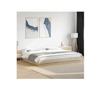 vidaXL Cadre de lit avec lumières LED sonoma gris 140x200 cm