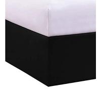 Bed Maker’s Never Lift Your Mattress Cache-sommier Enveloppant, Style Classique, Entretien Facile, Infroissable, Chute Traditionnelle de 35,6 cm, pour lit Simple, Noir