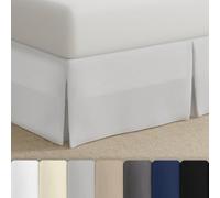 Bed Maker’s Never Lift Your Mattress Cache-sommier Enveloppant, Style Classique, Entretien Facile, Infroissable, Chute Traditionnelle de 35,6 cm, pour lit King Size, Blanc