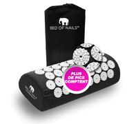 Bed of Nails Original Acupression Oreiller avec 2,142 Massage Pointes pour Cou et Épaule Douleur, Stress et Dos Douleur Soulagement, Transport Sac, 38 x 15 x 10 cm, Noir De Jais