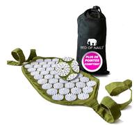 Bed of Nails Original Acupression Sangle avec 1,848 Mini Massage Pointes pour Dos Douleur Soulagement, Bien-Être Cadeaux pour Femmes et Hommes, Transport Sac, 38 x 20 cm, Vert