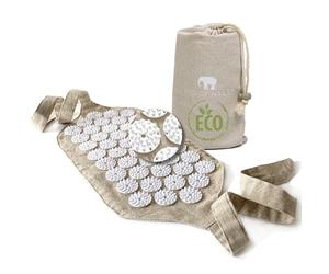 Bed of Nails Original ECO Acupression Sangle, Mini Acupuncture Massage Tapis 1,848 Pointes, On the Go Dos Douleur Soulagement, Bien-Être Cadeaux pour Femmes et Hommes, Transport Sac, 38 x 20 cm