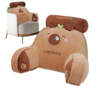 Bed Reading Backrest Pillow, Stuffed Capybara Bedside Cushion, Soft Plush Lounge Pillows, Cozy Animal Back Support for Couch, Living Room, Car, Bedroom, Play Area, Reading Corner, Relaxation Zone