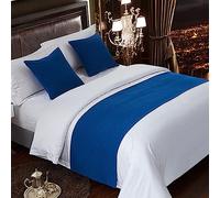 Bed Runner Chemin De Lit Écharpe DéCoratif Couleur Unie Chemin de Lit HôTel Couvre-Lit Lit Drapeau Literie éCharpe Couvre-Lit Protection DéCoration 180X50cm pour 120cm lit