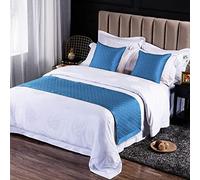 Bed Runner Écharpe Couleur Unie Matelassé De Haute Précision De Forme Spéciale Embossage Bed Runner Maison Literie Écharpe Couvre-Lits Couvre-lit Prote, Blue, 50x180cm (for 1.2m Bed)
