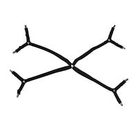 Bed Sheet Holder Clip | Adjustable Sheet Straps for Mattress/Sofa/Tablecloth | 4 Corner Clips with 39.4 Inch Extended Length, Alloy & Nylon Material (Black)