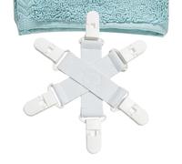 Bed Sheets Clips Set, Bed Sheet Fasteners, Compact Wad Free Bedsheet Fasteners with Strong Grip, Bedsheet Clips, Bedding Accessories, Sheet Holders for Duvet Covers Blankets Mattress Home Dorm Hotel