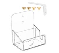 Bed Side Caddy - Transparent Acrylic Audio Player Holder with Hook | Bunk Bed Storage Stand for Bunk Bed Home Bedroom Apartment Children Room