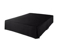 Bed Skirt Jupe de lit plissée sur Mesure Style élégant au Centre et en Coin avec Couvre-lit à Plateforme 14 Pouces Hauteur(Black,150x200x60cm)