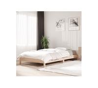 Vidaxl Lit Empilable 100x200 Cm Bois De Pin Massif Marron