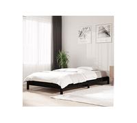 Vidaxl Lit Empilable Noir 80x200 Cm Bois De Pin Massif Marron