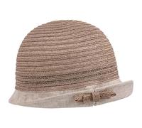 bedacht Chapeau Cloche Linda Chapeau d'été Chapeau pour Femme (Taille Unique - Nature)