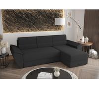 BEDANTE Canapé d'angle L REBI L2 Rainbow 27 Gris Droite avec fonction sommeil Forme L, Canapé avec espace de rangement, coffre de lit, Canapé de salon, Canapé, Canapé, Canapé-lit