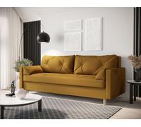 BEDANTE SOFA ASTRA avec fonction sommeil ITAKA 33 Orange Canapé avec coffre de rangement Canapé salon Canapé-lit Coffre de rangement Canapé-lit