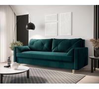 BEDANTE SOFA ASTRA avec fonction sommeil ITAKA 39 turquoise Canapé avec coffre de rangement Canapé salon Canapé-lit Coffre de rangement Canapé-lit
