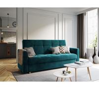 BEDANTE SOFA LENTO avec fonction sommeil ITAKA 39 turquoise Canapé avec coffre de rangement Canapé salon Canapé-lit Coffre de rangement Canapé-lit