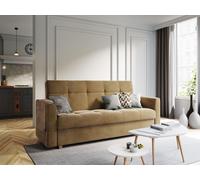 BEDANTE SOFA LENTO avec fonction sommeil ITAKA 48 brun clair Canapé avec coffre de rangement Canapé salon Canapé lit Coffre de lit