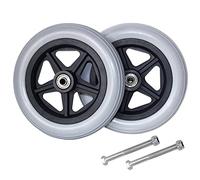 BEdaw Roue Avant de Fauteuil Roulant, Roue de Remplacement Pour Déambulateurs, 2 Pneus Solides 6" 7" 8", Roues de Marcheur Noir/Gris, Bande de Roulement Ferme Pour Un Roulement Plus Facile/Gris/8Inc