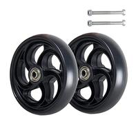 BEdaw Roulette Avant Pour Fauteuil Roulant, Roue de Remplacement 5" 6" 8", Roue Avant À Pneus Solides, 2 Accessoires de Rechange Pour Déambulateur, Roues de Déambulateur Pour Handicapés/Black/200Mm/