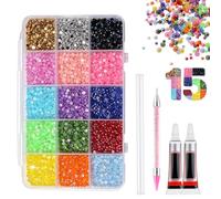 Bedazzler Kit de 15 pierres à paillettes avec colle pour ongles, 3 mm (B)