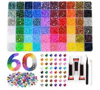 Bedazzler Kit de 48 000 strass 3 mm en 60 couleurs