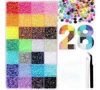 Bedazzler Kit de strass avec colle et stylo, kit de strass Bedazzle avec colle, kit de strass pour éblouissement, pour nail art (28 couleurs)