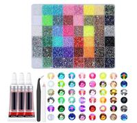 Bedazzling Kit - Bijoux de décoration d'ongles en résine strass Bedazzler, pierres précieuses artisanales pour femmes, filles, artistes, amateurs, scrapbooking, étui de téléphone, vêtements, sacs de m