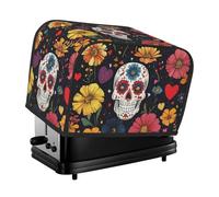 Bedbliss Housse de protection pour grille-pain à 2 tranches Motif tête de mort Pour machine à pain
