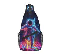 Bedbliss Sac à dos à bandoulière - Sac à dos à bandoulière - Sac de poitrine - Sac de sport - Voyage -, Street Dance Astronaute 9, 19x9x39cm