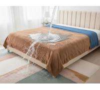 Bedding Aid Couverture imperméable intimité en flanelle pour adulte, taille king size, 228 x 274 cm, beige